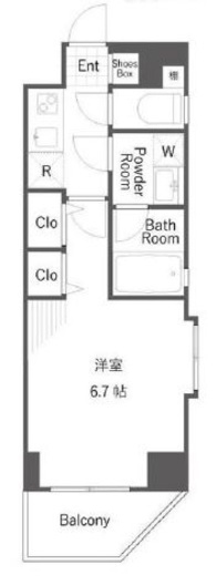 アクサスジーベック秋葉原　401号室　間取り