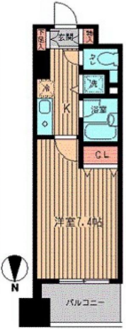 エルヴァージュ神田神保町　803号室　間取り