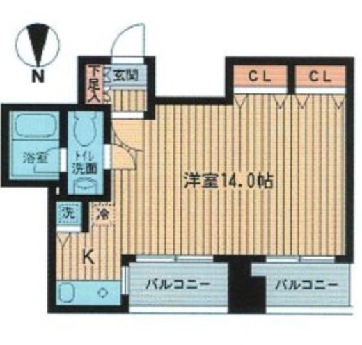 エルヴァージュ神田神保町　1104号室　間取り