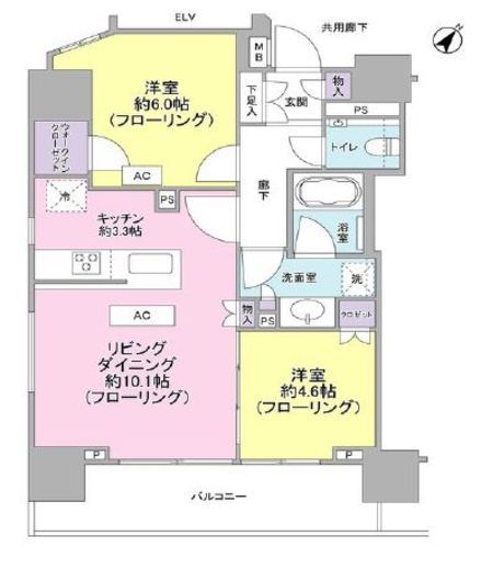 ブランズ日本橋浜町公園　901号室　間取り