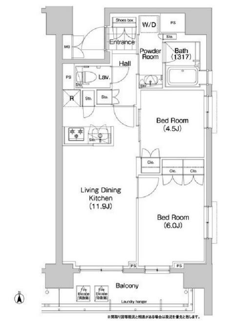 コンフォリア秋葉原イースト　508号室　間取り