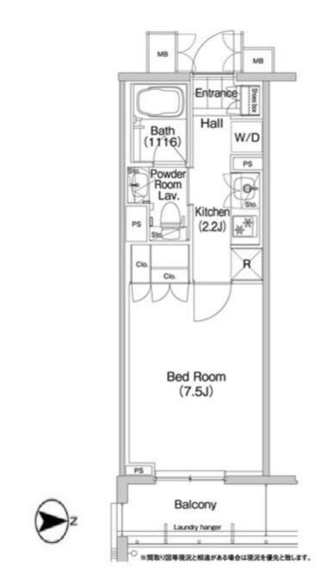 コンフォリア秋葉原イースト　909号室　間取り