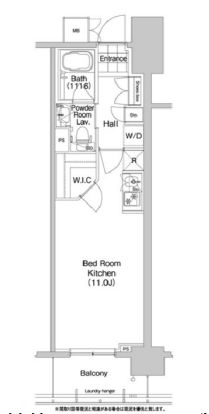 コンフォリア秋葉原イースト　1103号室　間取り
