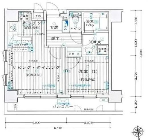 ランドステージお茶の水　203号室　間取り
