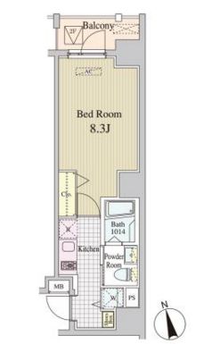 アルプエンテ大手町　403号室　間取り