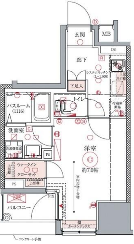 ドムス・スタイル銀座東　602号室　間取り