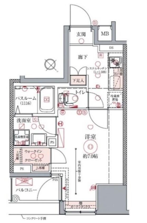 ドムス・スタイル銀座東　602号室　間取り