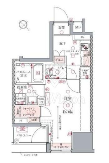 ドムス・スタイル銀座東　1002号室　間取り