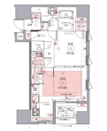 ドムス・スタイル銀座東　1301号室　間取り