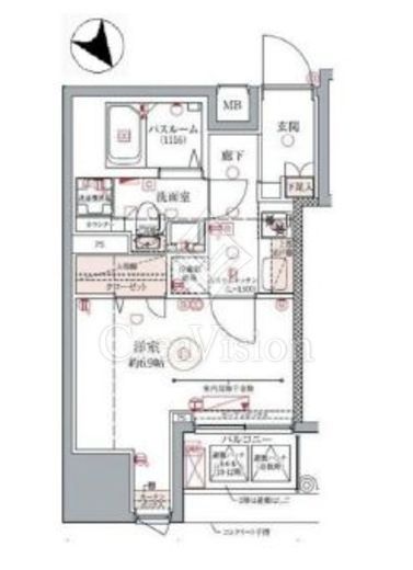 ドムス・スタイル銀座東　1303号室　間取り