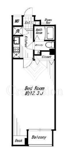 ビバリーホームズ代官山　402号室　間取り