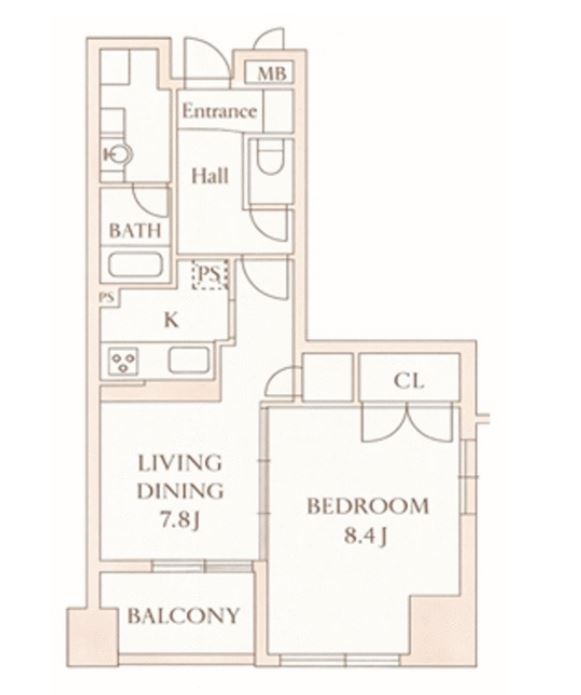 ベラカーサ秋葉原　806号室　間取り
