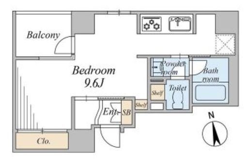 ベラカーサ秋葉原　1108号室　間取り