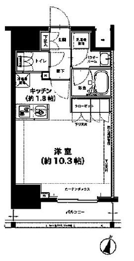 メインステージ神田須田町　1103号室　間取り