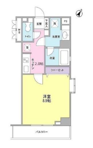 ユーキメゾン一番町　203号室　間取り