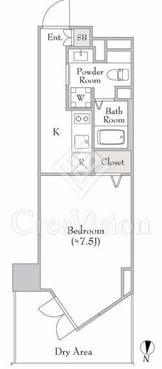 カーサスプレンディッド南麻布　002号室　間取り