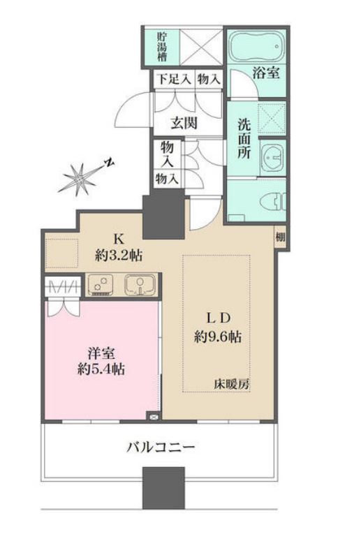 ザ・パークハウス西新宿タワー60　616号室　間取り
