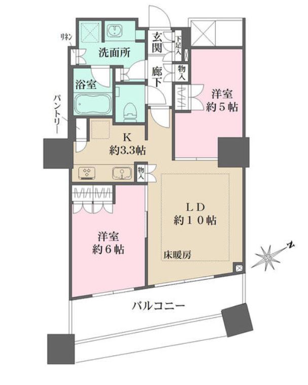 ザ・パークハウス西新宿タワー60　2117号室　間取り