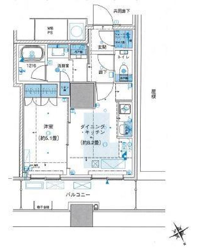 ザ・パークハウス西新宿タワー60　42F号室　間取り