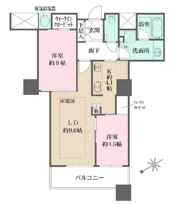 ザ・パークハウス西新宿タワー60　4507号室　間取り