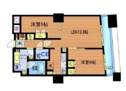 ザ・パークハウス西新宿タワー60　1917号室　間取り