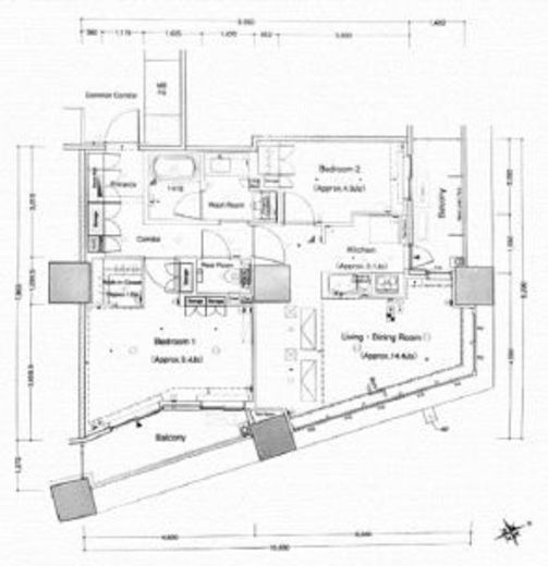 ザ・パークハウス西新宿タワー60　19F5号室　間取り