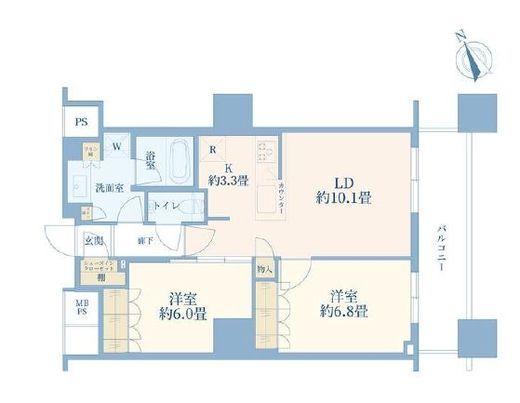ザ・パークハウス西新宿タワー60　2315号室　間取り