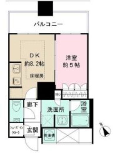 ザ・パークハウス西新宿タワー60　23F8号室　間取り