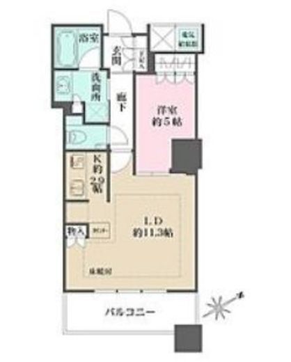 ザ・パークハウス西新宿タワー60　2416号室　間取り