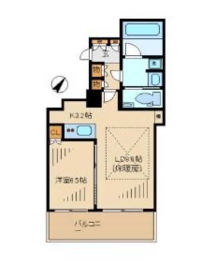 ザ・パークハウス西新宿タワー60　416号室　間取り