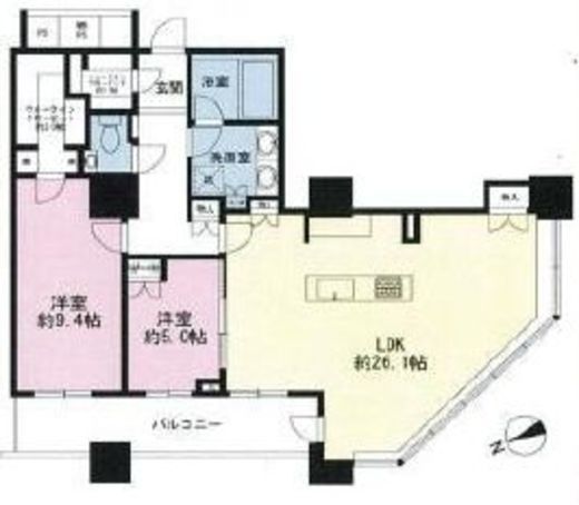 ザ・パークハウス西新宿タワー60　5009号室　間取り