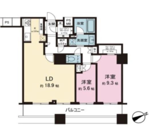 ザ・パークハウス西新宿タワー60　5212号室　間取り