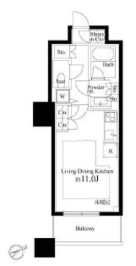 ザ・パークハウス西新宿タワー60　620号室　間取り