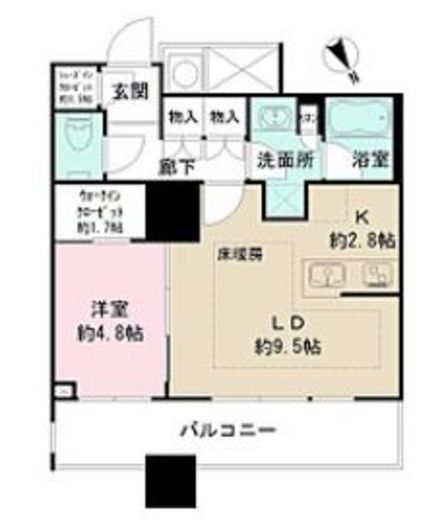 ザ・パークハウス西新宿タワー６０　903号室　間取り