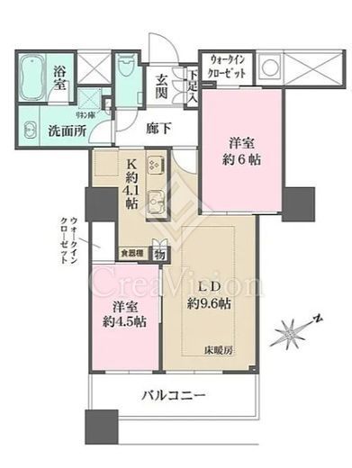 ザ・パークハウス西新宿タワー60　4614号室　間取り