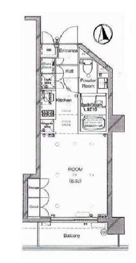 お茶の水S.C.ハウス　404号室　間取り