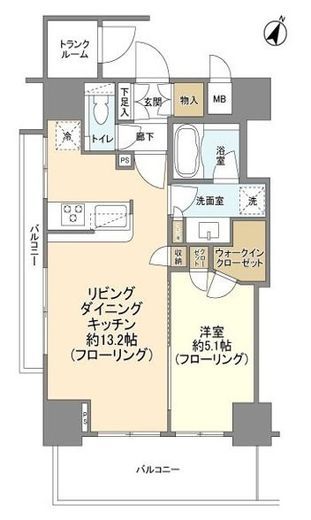 レフィール神保町　704号室　間取り