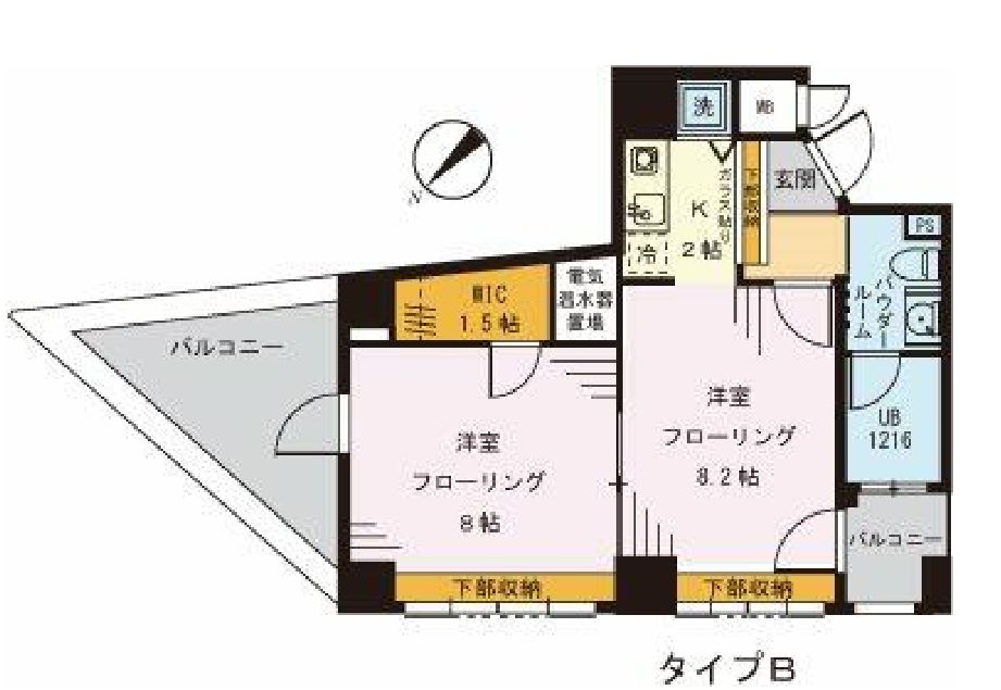コンフォート東新宿　302号室　間取り