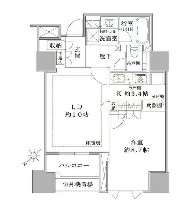 ザ・パークハウス千代田麹町　803号室　間取り