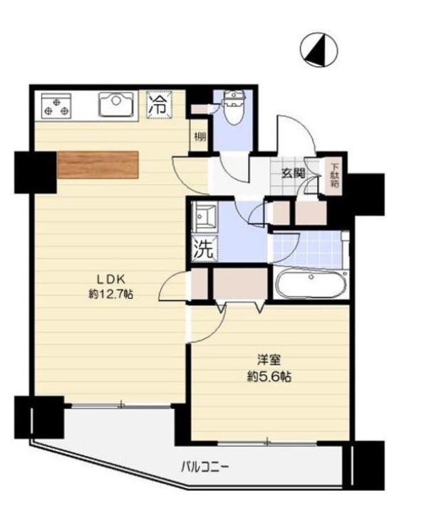 メインステージ九段下　1204号室　間取り