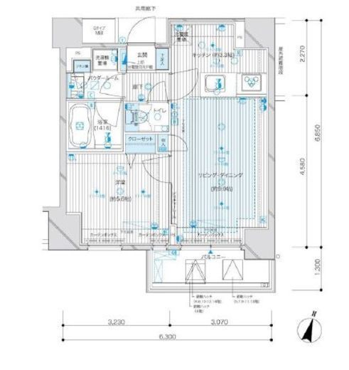 メインステージ九段下　605号室　間取り