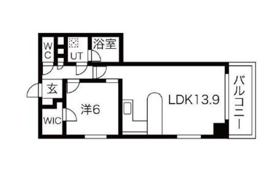 メトロフロント神田　1106号室　間取り