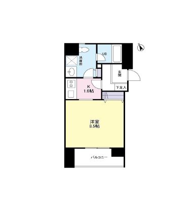 オーキッドプレイス　1201号室　間取り