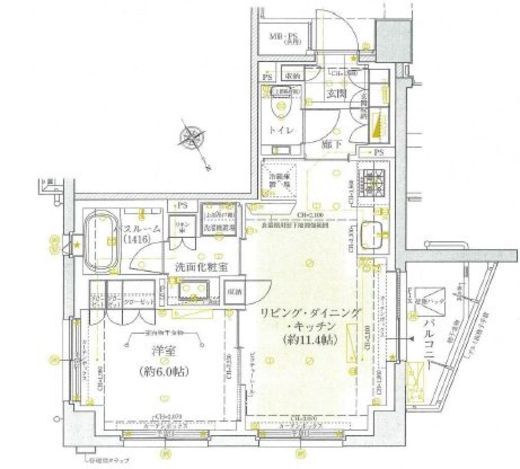 アトラス代々木上原　203号室　間取り