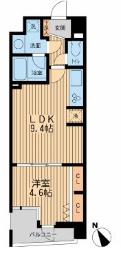 THE パームス代々木上原ヴェールテラス　403号室　間取り