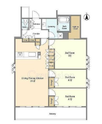 サンテラス代々木上原　302号室　間取り