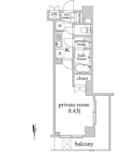 アーベイン早稲田　201号室　間取り