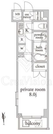 アーベイン早稲田　1005号室　間取り