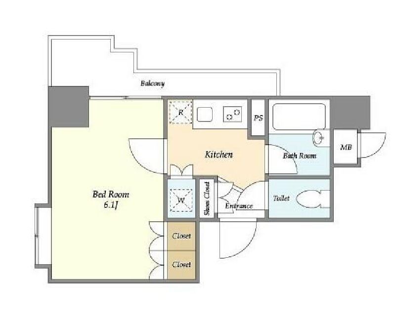 パレステュディオ渋谷ステーションフロント　1203号室　間取り