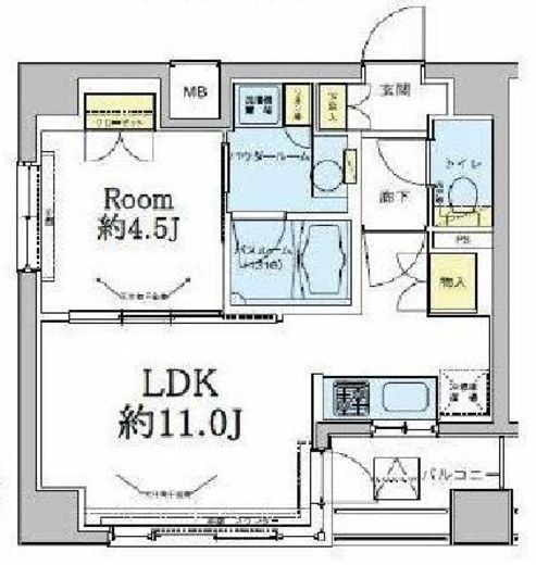 ドゥーエ五反田　1001号室　間取り